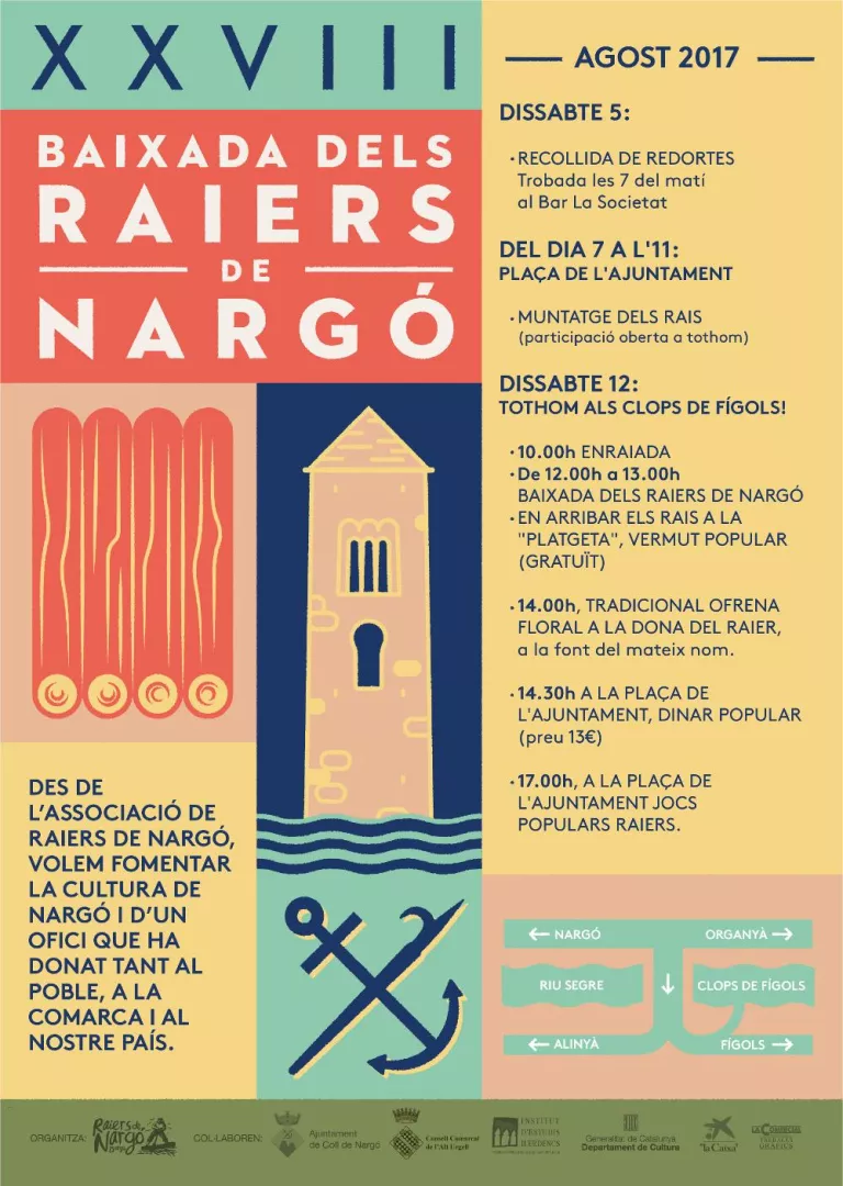 Cartell de la XXVIII Baixada dels Raiers (activitats)