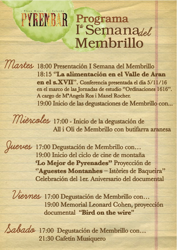 I Semana del Membrillo  PYRENMUSEU Refugi Rosta