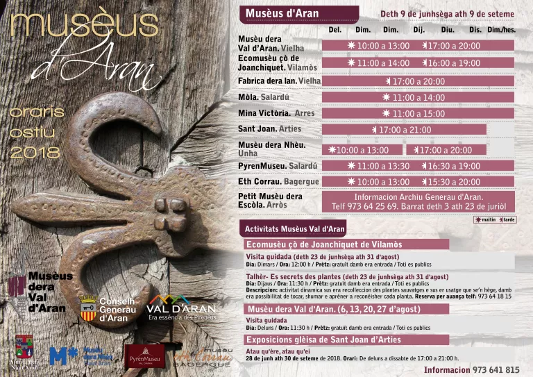 Estiu 2018 als Musèus dera Val d'Aran