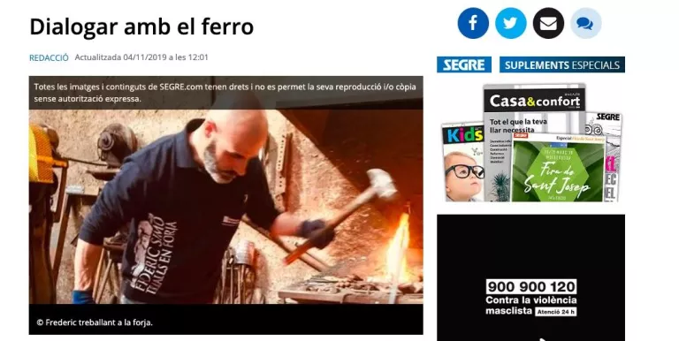 Frederic Simó Entrevista al diari Segre