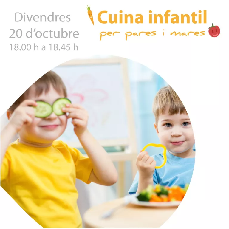 Saps quina és l'alimentació saludable per als teus fills/es? T'ho expliquem en un taller!