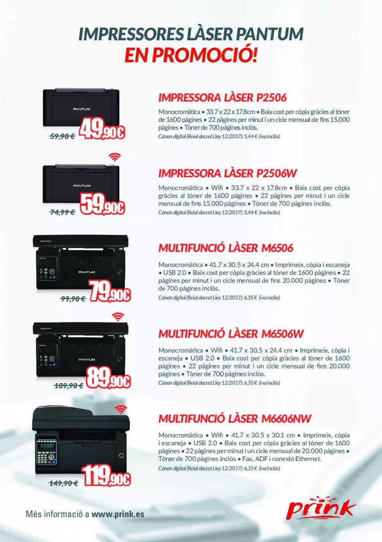 Impressores Pantum en promoció!