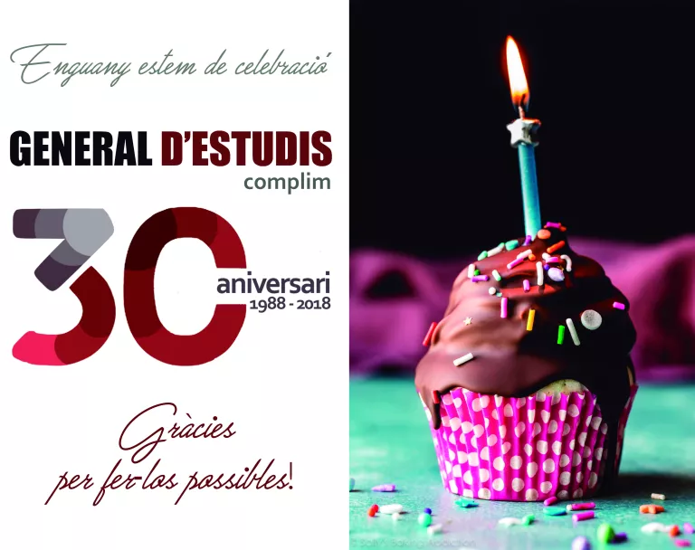 General d’Estudis celebra el 30è aniversari
