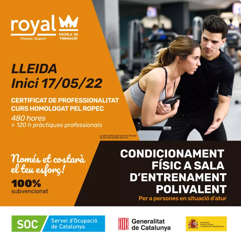 Curs de condicionament físic en sala d’entrenament polivalent