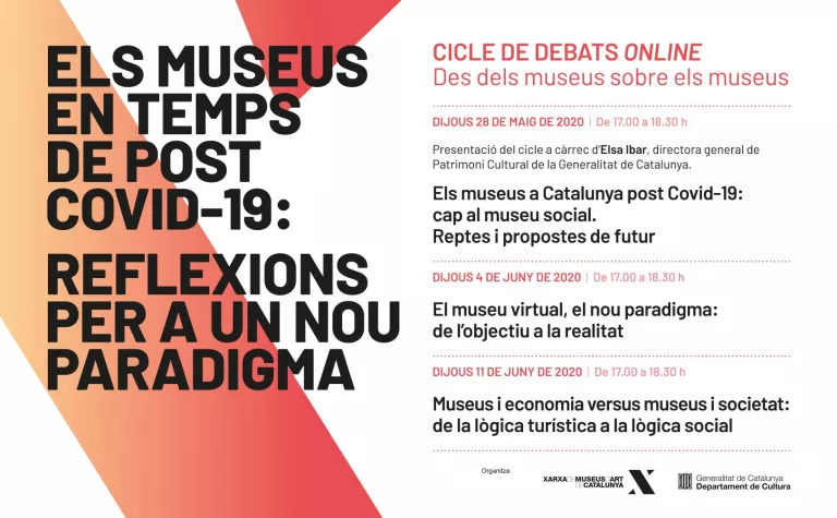 Cicle debats online "Els Museus en temps postcovid-19: Reflexions per a un nou paradigma"