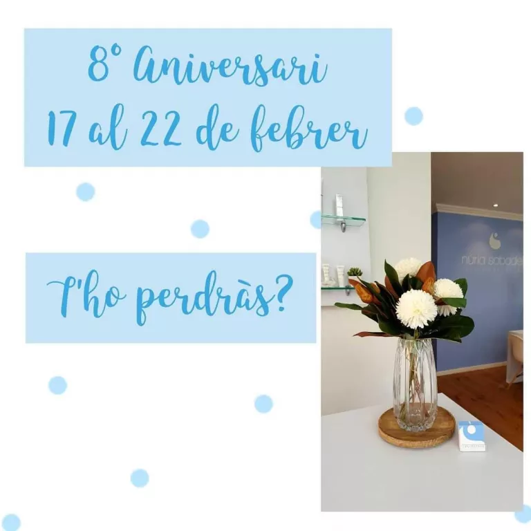 Celebrem el nostre vuitè aniversari amb un descompte especial!