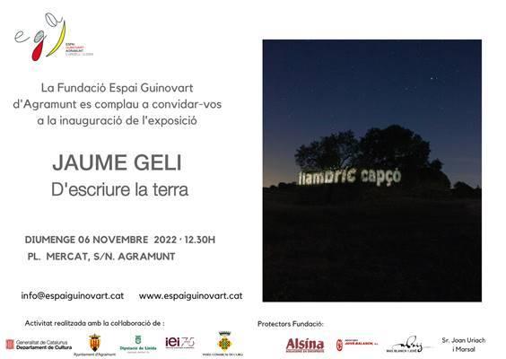 "D’escriure la terra", la nova exposició de Jaume Geli al Petit Espai de la Fundació Guinovart