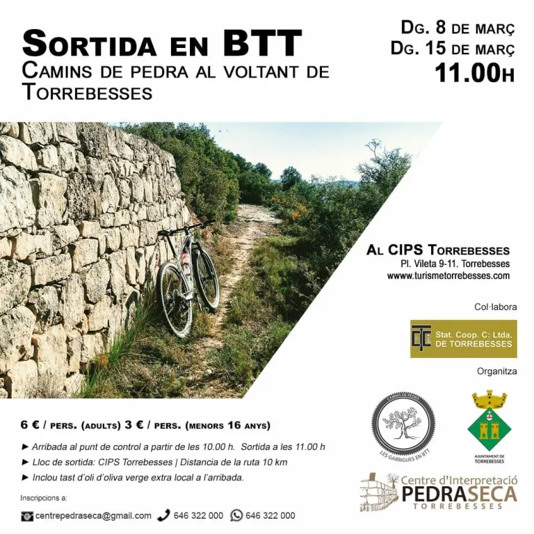 Sortida familiar en BTT pels camins de pedra de Torrebesses