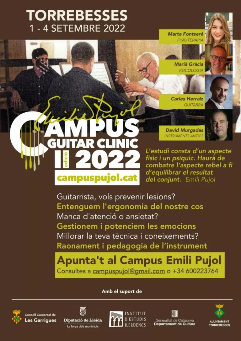 Encara queden places lliures per al Campus Emili Pujol - Guitar Clinic