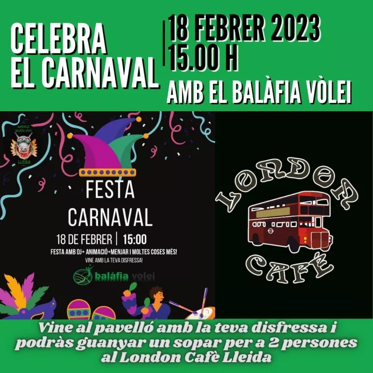 Celebra el Carnaval amb el Balàfia Vòlei!