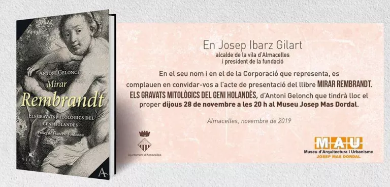 Presentació del llibre "Mirar Rembrandt, els gravats mitològics del geni holandès"