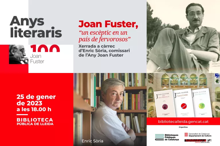 Xerrada d'Enric Sòria sobre “Joan Fuster, un escèptic en un país de fervorosos”