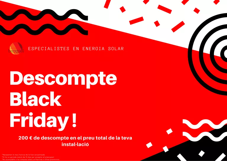 200 € de descompte en tots els estudis solars durant la setmana del Black Friday!