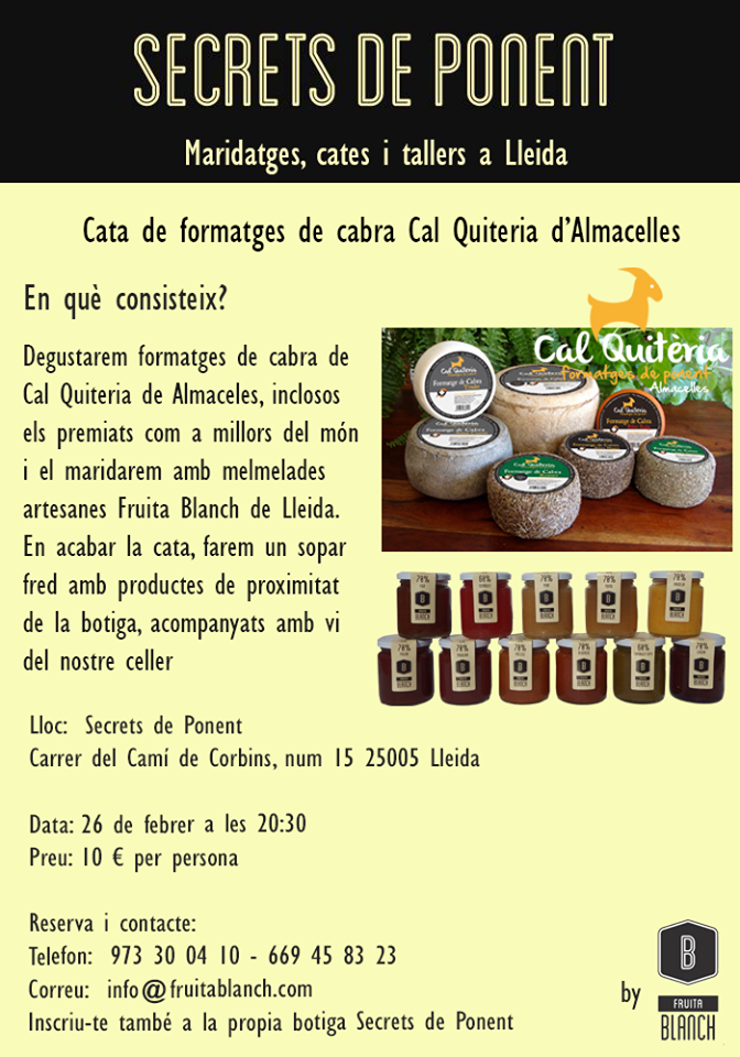 Cata de maridatges de formatges i melmelades