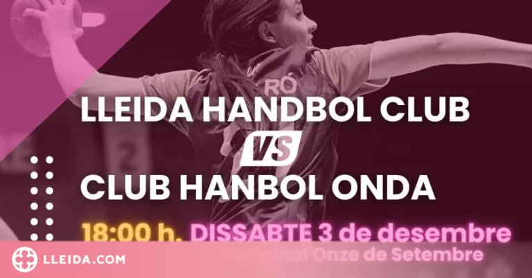 El Lleida Handbol Club vs. l'Handbol Onda aquest dissabte a l'11a jornada de la lliga DHP