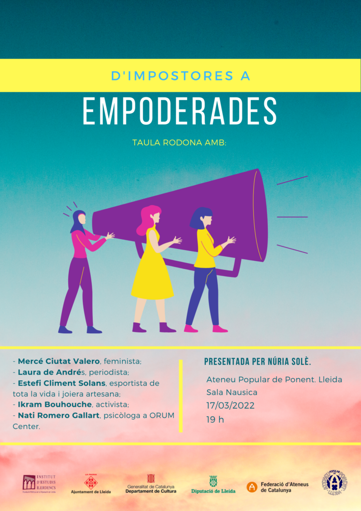 'D'impostores a empoderades' aquest dijous a l'Ateneu Popular de Ponent