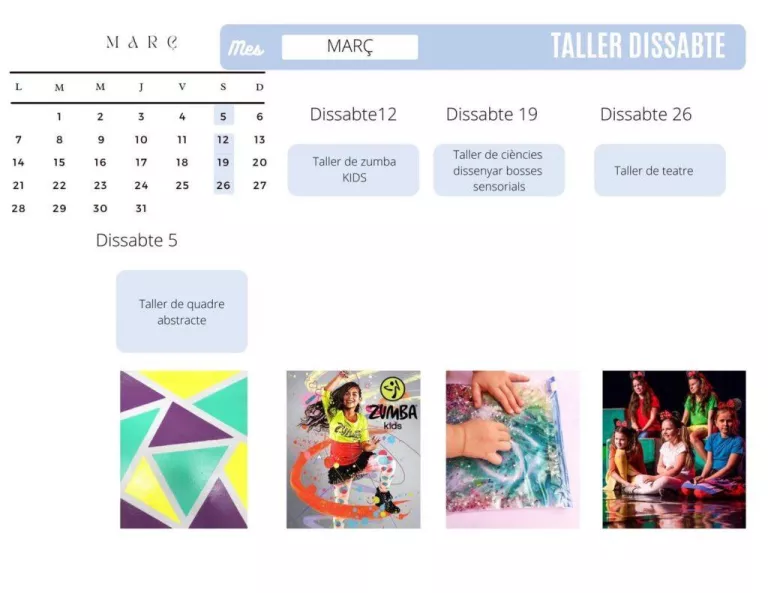 Lúdic La Central programa tallers tots els dissabtes de març