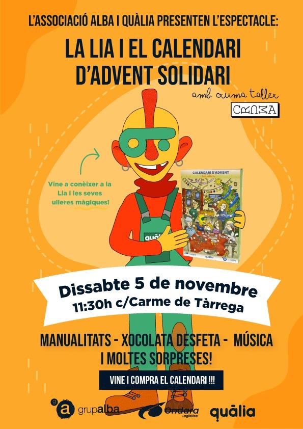 Lia, el nou capgròs de Quàlia presenta el calendari d'advent solidari