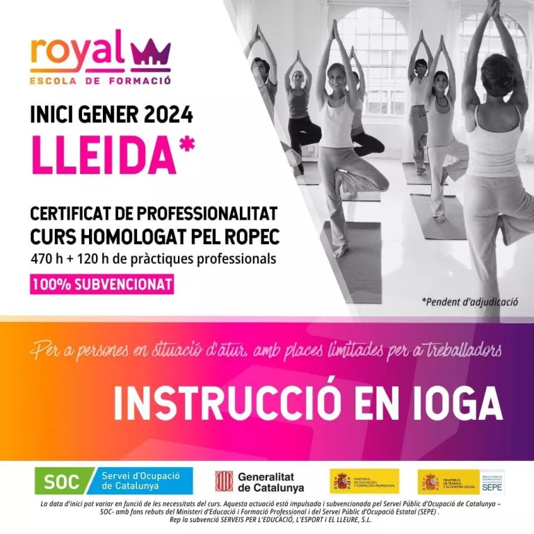Instrucció en ioga a partir d'aquest gener a Lleida amb Royal Lleida