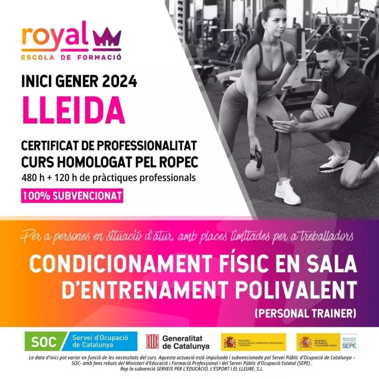 Format en 'Condicionament físic en sala d'entrenament polivalent' a Royal Lleida