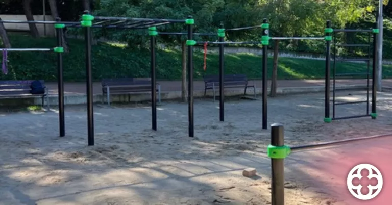 Parc de cal·listènia situat al parc de Santa Cecília ©PP Lleida