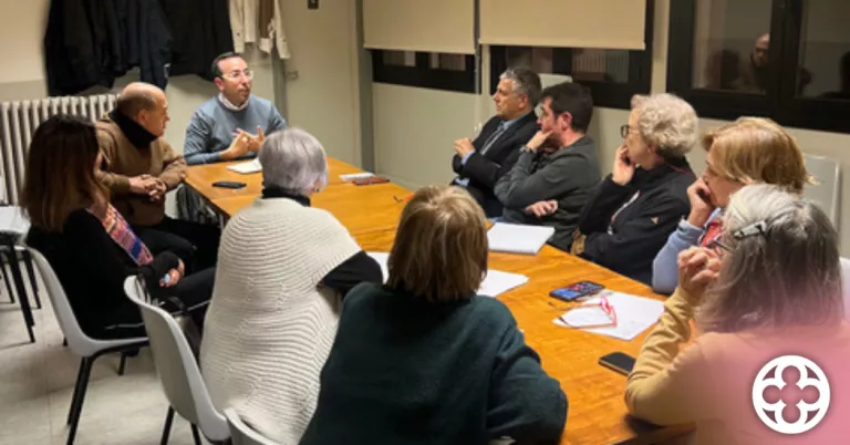 Xavi Palau reunit amb l'associació veïnal del barri Noguerola, Estació i Segre ©PP Lleida