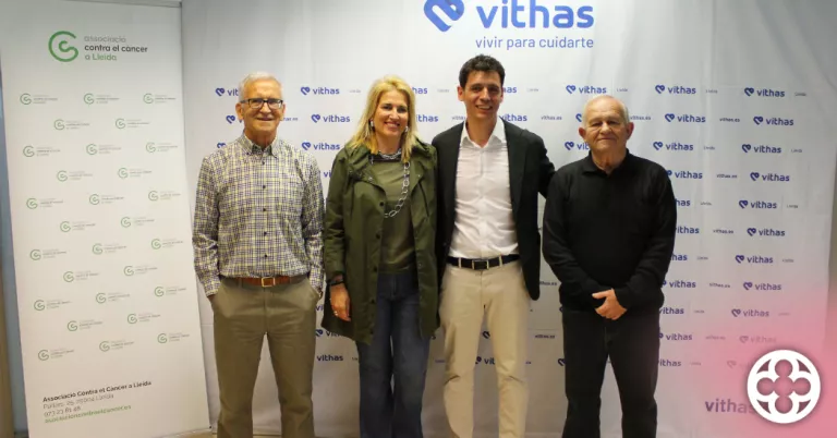 Acord entre Vithas Lleida i l'Associació Contra el Càncer ©Vithas