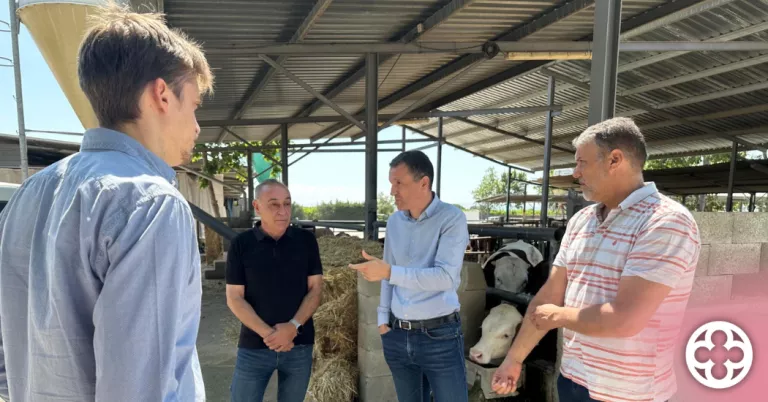 Visita Kleber Esteve, OscarOrdeig i Manel Ezquerra ©PSC Comarques