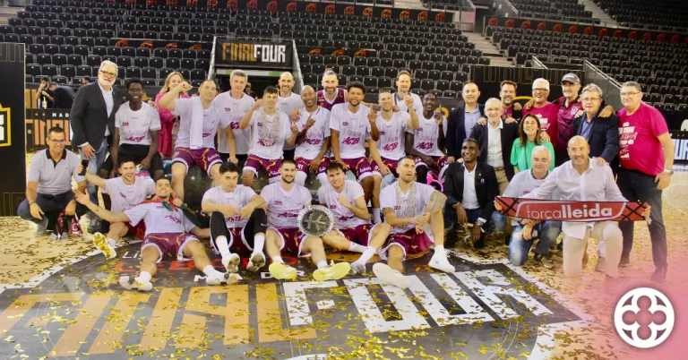 L'ICG Força Lleida ha aconseguit l'ascens a l'ACB contra el Movistar Estudiantes al Madrid Arena ©Força Lleida