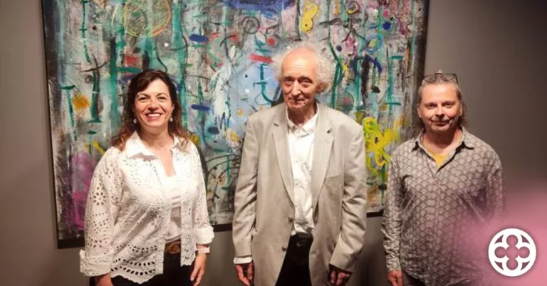 Presentació de la nova sèrie de pintures abstractes de Karel Stoop ©Ajuntament de Tàrrega