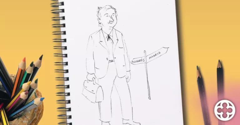 Cartell promocional de l'exposició d’humor gràfic de Josep Vallverdú ©Ajuntament de les Borges Blanques