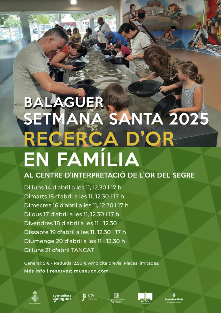 Balaguer ofereix una experiència única de recerca d'or durant la Setmana Santa 2025