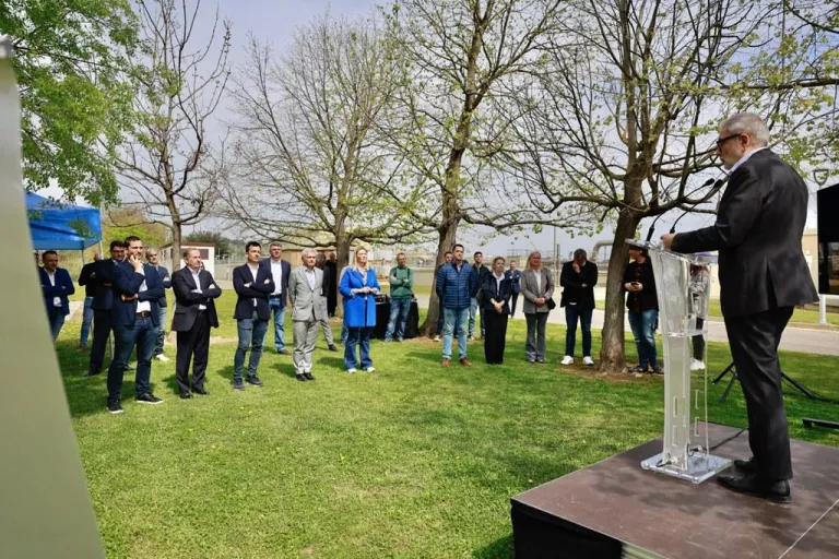 Acte per l'obtenció del certificat de petjada de carboni zero a la depuradora ©Paeria de Lleida