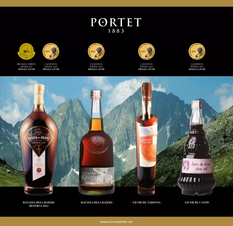 Nou èxit de les ratafies de Licors Portet 1883