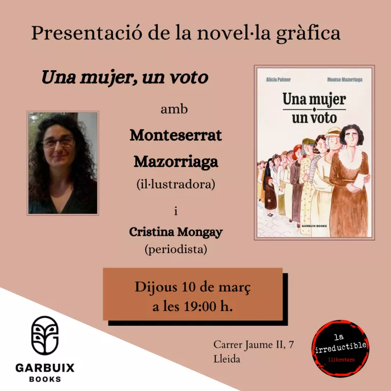 Presentació de la novel·la gràfica Una mujer, un voto, amb la seva il·lustradora, Montserrat Mazorriaga