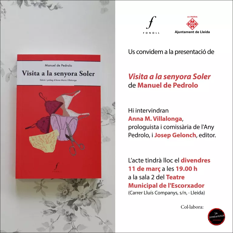 presentació del llibre Visita de la senyora Soler al Teatre Municipal de l'Escorxador