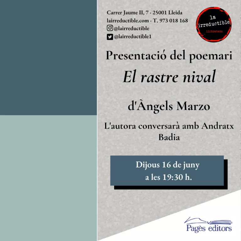 Presentació del poemari "El rastre nival"