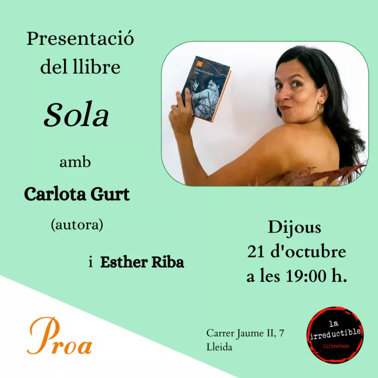 Presentació del llibre "Sola" amb Carlota Gurt
