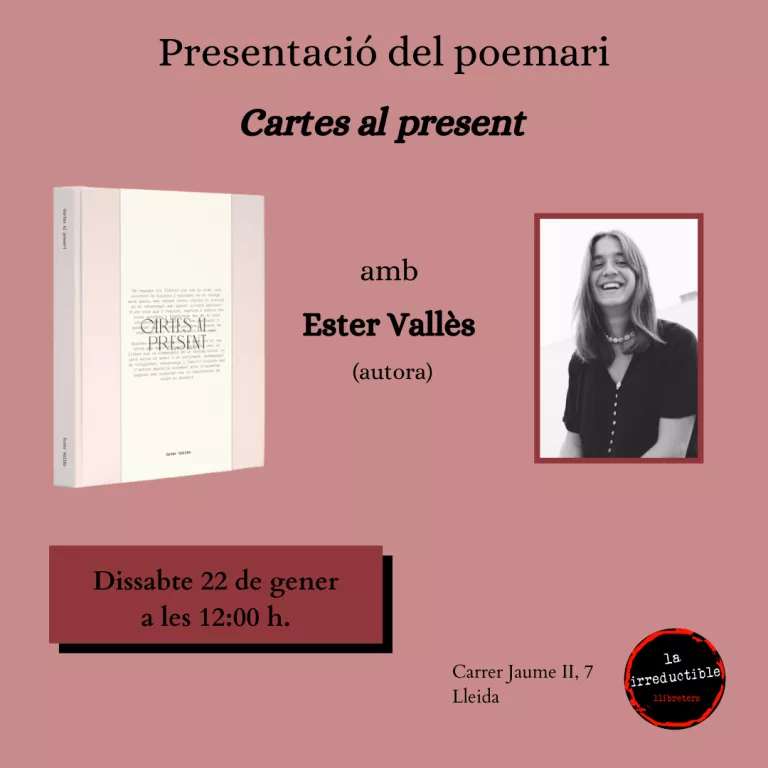Presentació del poemari "Cartes al present" amb la seva autora, Ester Vallès
