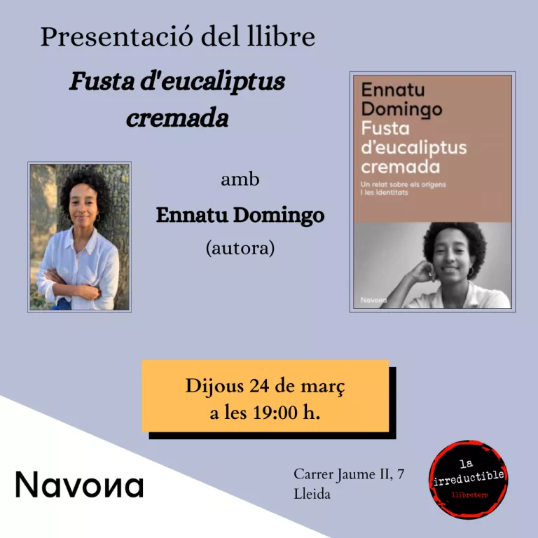 Presentació del llibre Fusta d’eucaliptus cremada, amb la seva autora, Ennatu Domingo