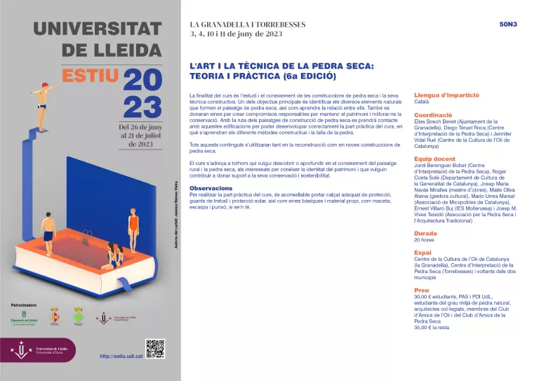 Curs L'Art i la Tècnica de la Pedra Seca: Teoria i Pràctica - 3, 4, 10 i 11 de juny de 2023