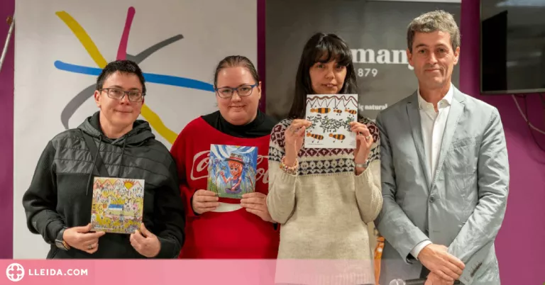Alemany premia els guanyadors de les Nadales de les caixes d’Art i Torró, que s’han inspirat en la flor del romaní