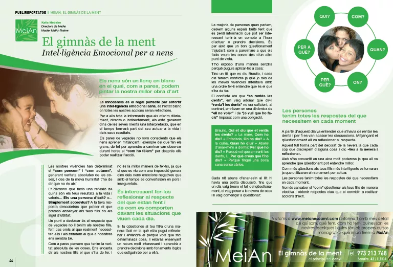 REPORTATGE A REVISTA MES SALUT (MAIG 2014)