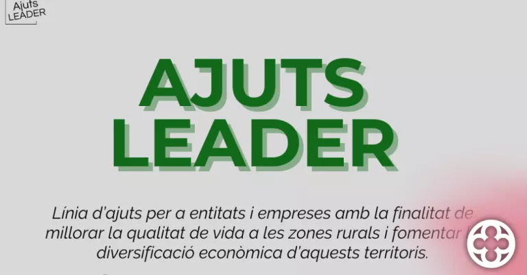 Cartell dels Ajuts Leader ©Generalitat de Catalunya