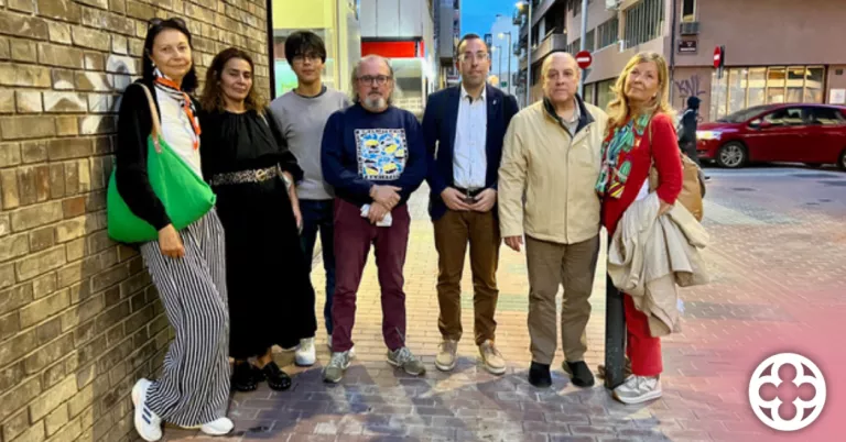 Xavier Palau i alguns veïns del barri Noguerola, Estació i Segre. ©PP Lleida