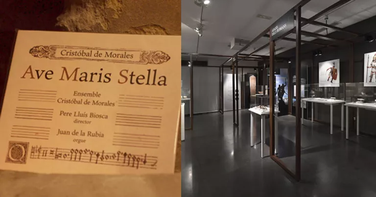 Imatges del disc Ave Maris Stella i l'exposició “Romans a Ponent. Ilerda, Iesso, Aeso” ©Museu de Lleida