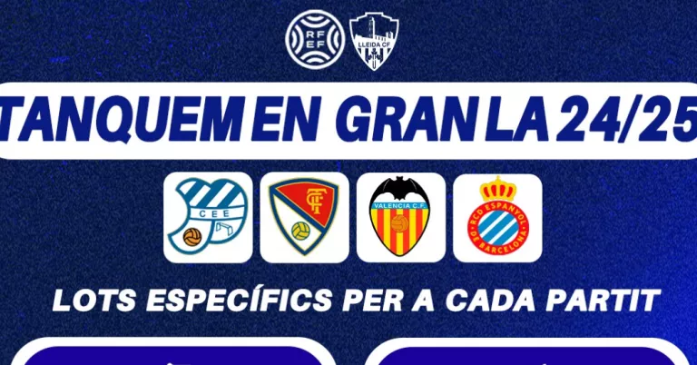 Promoció del Lleida CF de cara als últims quatre partits al Camp d'Esports ©Lleida CF