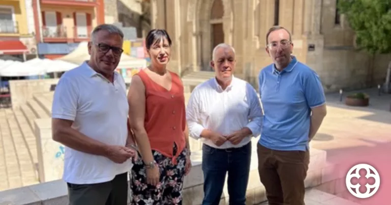 Santi Rodríguez amb la resta de membres de la reunió. ©PP Lleida