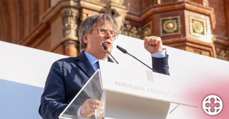 Carles Puigdemont al seu acte ©JuntsXCat