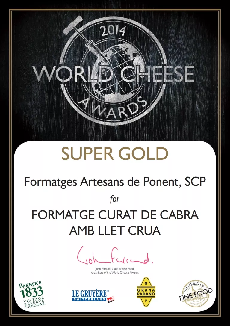 PREMIS WORLD CHEESE AWARDS 2014